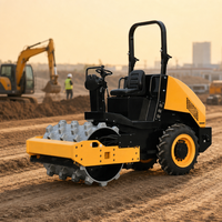 Compacteur à tambour vibrant simple ROADWAY de 3,5 tonnes avec moteur diesel pour la construction routière