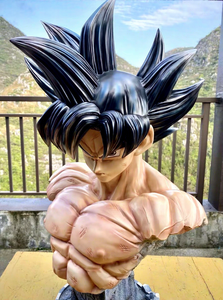 Statue buste <span class=keywords><strong>Dragon</strong></span> <span class=keywords><strong>Ball</strong></span> <span class=keywords><strong>Super</strong></span> Goku Ultra Instinct grandeur nature 1:1 en résine <span class=keywords><strong>et</strong></span> fibre de verre, figurine d'anime de collection, décoration - Product Image 3