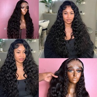 Perruque frontale HD en dentelle bouclée birmane, cheveux humains 13x4, sans colle, prête à porter, pré-épilée, avec ligne de cheveux naturelle pour femmes noires