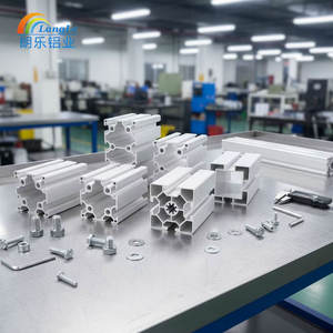 Profilo in Alluminio Estruso 100x100, Lega di Alluminio 100mm 100x100 per Nastro Trasportatore Alimentare - Product Image 5