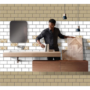 Carreaux muraux en céramique numérique brillants Vistaar 12x18 300x450mm, antibactériens, isolation thermique, série Stellar, marque indienne, vente en gros - Product Image 5
