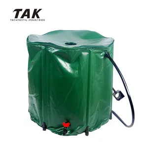 Green/blue Stand Pop Up Rain Water Barrel Tank With Lid 500 Liter