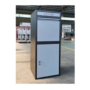 Boîte de rangement verrouillable haut de gamme, armoire de rangement pour courrier et <span class=keywords><strong>colis</strong></span> en métal noir, boîte de livraison antivol pour extérieur - Product Image 6