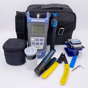 FTTH Glasfaser-Ausrüstungsset Kabelwerkzeug-Kit mit Visuellem Fehlerdetektor, Cleaver und Optischem Leistungsmesser - Product Image 1