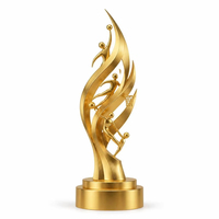 Trophée doré en forme de toque de diplômé, plaque de récompense en zinc écologique finition or brossé, cadeaux de bienvenue