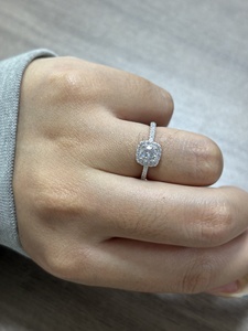 Anillo Ajustable de Plata de Ley 925 con Moissanita de 1CT/2CT, Joyería Brillante para Compromiso, Regalo para Mujer, Unisex, Venta Caliente 2026 - Product Image 4