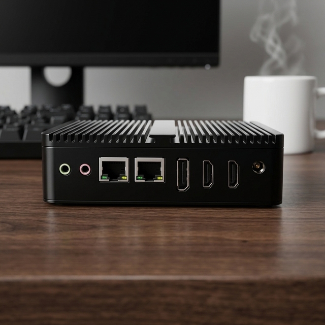 Fanless Mini PC Intel N100 N95 Dual LAN Dual COM 2xHD DP 4xUSB RS232 DDR4 NVME Win10 Linux PfSense Industrial Embedded Computer