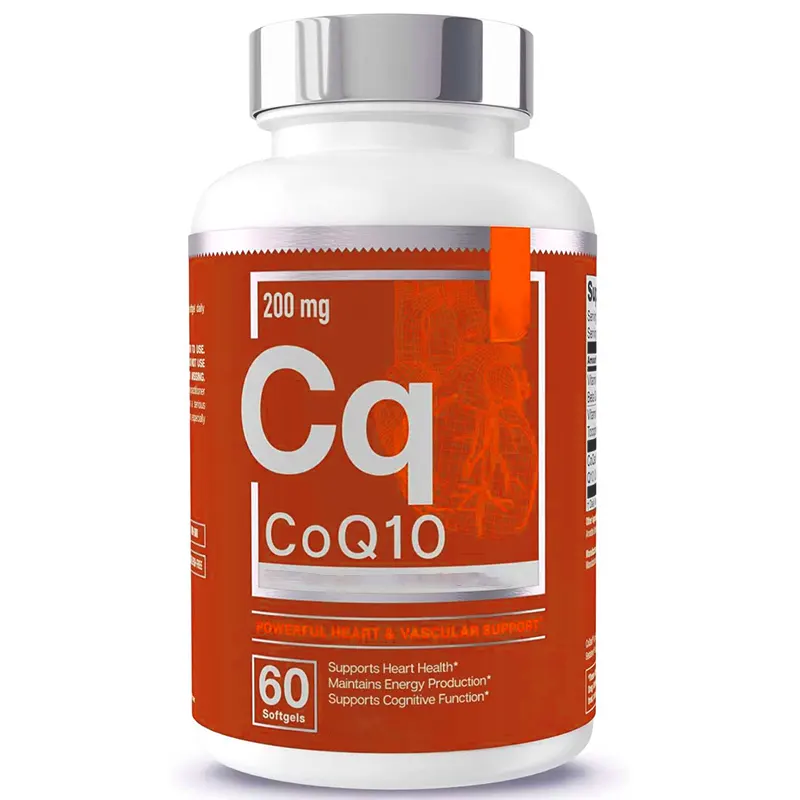 OEM Q10 Koenzim Softgel Kapsul Produk Kesehatan Coq10 Suplemen Diet Pil Kapsul