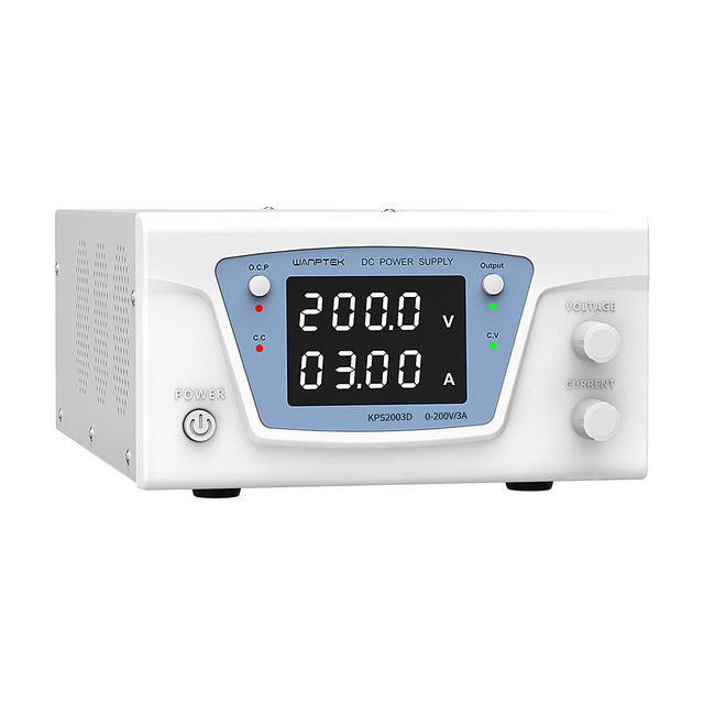 Wanptek KPS2003D 600W High Power DC Power Supply 200V 3A Adjustable Lab Bench Source for Component Aging