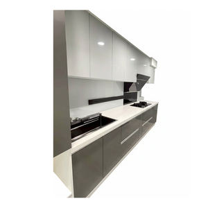 Gabinetes de Cocina Integrados Tipo Isla, Diseño Moderno y de Lujo con Espacio para Fregadero y Electrodomésticos - Product Image 1