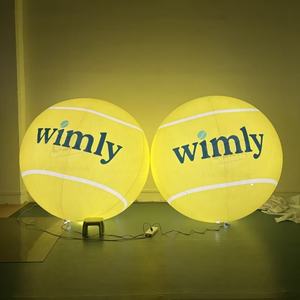 Pallone Gonfiabile Gigante in PVC a Forma di Palla da Tennis 2m 3m per Decorazione Promozionale Pubblicitaria Impermeabile Stampato UV - Product Image 1