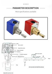 Compteur de débit d'eau magnétique vertical en métal de haute qualité, 220 V CC, 70 W, en plastique ABS, avec capteurs et interrupteurs - Product Image 5