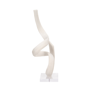 Scultura curva in resina di grandi dimensioni per l'arredamento di casa, ufficio, ingresso, tavolino da caffè, camera da letto. - Product Image 5