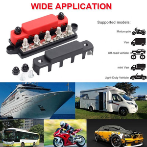 48V 300A nhiệm vụ nặng nề phân phối điện khối thiết bị đầu cuối tinh khiết đồng đôi hàng 5-Vít M10 thanh cái 3.5 mét Pitch cho ô tô sử dụng - Product Image 6