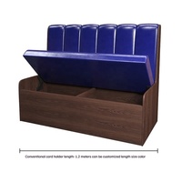 Sofá Tipo Booth de Cuero para Restaurante o Cafetería de Diseño Americano para Comedor Comercial