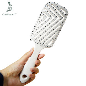 Cepillos de pelo personalizados al por mayor para mujer, <span class=keywords><strong>cepillo</strong></span> de pelo húmedo y seco de plástico de nailon, peine de pelo OEM y ODM - Product Image 5