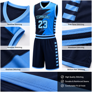 Uniforme de Baloncesto 100% Poliéster, Tela Suave y Transpirable, Diseño Personalizado Impreso Digitalmente, Unisex, Manga Corta, Rendimiento en el Juego - Product Image 6