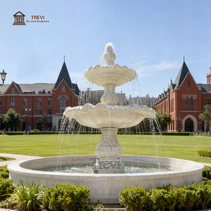 Fontaines d'eau en marbre blanc TREVI au design simple pour château et jardin privé - Product Image 2