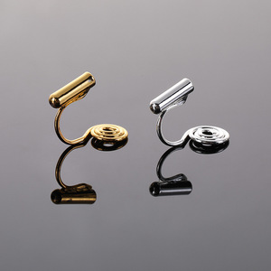 <b>Clip</b>-on Earrings Spiral Design Gold Silver Women's Everyday Wear No Piercing <b>Ear</b> <b>Clips</b> Invisible Painless Accessories - Product Image 1