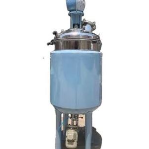 Vertical stainless steel mixing tank with gear motor agitator and heating <b>cooling</b> <b>jacket</b> for industrial use - Product Image 1