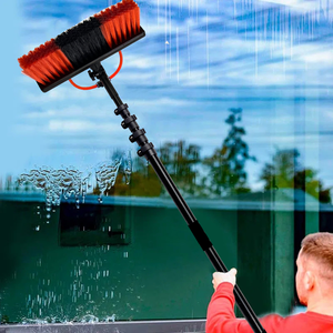 Adjustable 7m Telescopic Aluminum Pole Metal Water Fed Poles With Cleaning <b>Brush</b> for <b>Window</b> Solar Panel Cleaning - Product Image 2
