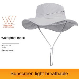 Chapeau d'été protection UV chapeau de pêcheur hommes alpinisme extérieur grand bord soleil plat bassin femmes chapeau de protection solaire - Product Image 2