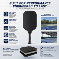 Raquette de pickleball de qualité supérieure, construction unibody en carbone 3K, surface en graphite, technologie thermoformée, approuvée par l'USAPA, robuste et de qualité supérieure