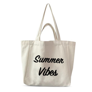 Logo personalizzato alla moda riutilizzabile in tela di cotone <span class=keywords><strong>Shopping</strong></span> Bag leggero pieghevole per i viaggi di <span class=keywords><strong>Shopping</strong></span> in spiaggia giorni - Product Image 5