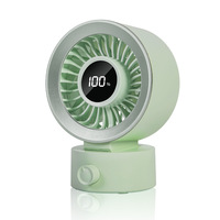 Ventilateur de table de bureau portable rechargeable par USB avec affichage numérique pour un refroidissement silencieux et puissant au bureau