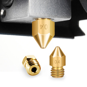 Kit d'extrusion Qi Pang 9 pièces, buse Mk8 0,4 mm avec connecteur pneumatique et dissipateur thermique pour imprimante 3D - Product Image 2
