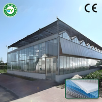 Klimaatbestendige polycarbonaat kas-kit met ventilatie-, koel- en irrigatiesystemen