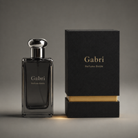 Flacons de parfum à sertir 30ml 50ml, flacon de parfum carré en verre noir personnalisé 100ml, flacon de parfum de luxe vide et emballage avec boîte