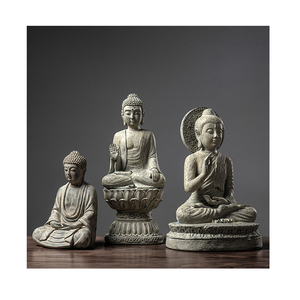 Gran oferta de resina de alta calidad meditación creativa meditar suerte <span class=keywords><strong>Buda</strong></span> estatua sentado oro bronce <span class=keywords><strong>Buda</strong></span> escultura figura - Product Image 1