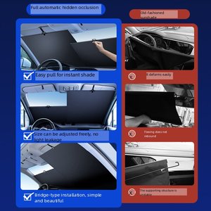 Lega di alluminio polo titanio argento rivestimento tessuto pieghevole retrattile <span class=keywords><strong>parabrezza</strong></span> auto automatica <span class=keywords><strong>parasole</strong></span> - Product Image 4