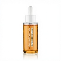 Flacon compte-gouttes en verre Gx Cisio Cosmetics à embout plat et bouchon à vis 20-410 pour sérums de soin de la peau Gerresheimer LS.915.015D avec couvercle en plastique