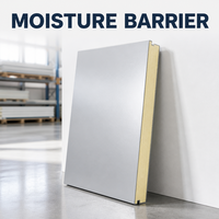Panneau en mousse phénolique rectangulaire double face en aluminium, résistant à l'humidité, antibactérien, anticorrosion, anti-poussière, pour hôpitaux et écoles