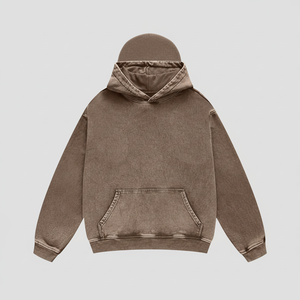 Streetwear Acid Wash Sweats à capuche pour hommes Pull surdimensionné à épaules tombantes Poids lourd Personnalisé Vintage OEM Capuche à la mode Respirante - Product Image 1