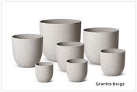 Grands pots de plantes de style européen, kit de jardinières durables en fibro-ciment, écologiques, imperméables, avec trous de drainage, sculptés à la main, 10 pièces pour la maison