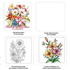 Livre <span class=keywords><strong>de</strong></span> <span class=keywords><strong>coloriage</strong></span> pour adultes avec des motifs <span class=keywords><strong>de</strong></span> fleurs pour soulager le stress - Product Image 4