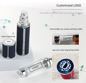 Botol semprot isi ulang parfum kulit kustom 10ml kosmetik <span class=keywords><strong>atomizer</strong></span> wewangian perjalanan isi ulang portabel logam perak - Product Image 2