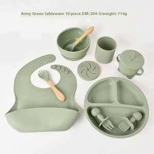 Juego de Vajilla de Silicona para Bebé, Libre de BPA, No Tóxico, con Logotipo Personalizado, para Alimentación Infantil - Product Image 4