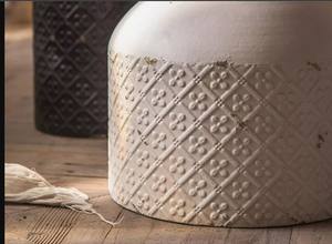 Innova Home Outdoor Decorative Space-saving Storage Rustic <b>Metal</b> Base Wood Top Antique Carved <b>Side</b> Coffee <b>Table</b> - Product Image 5