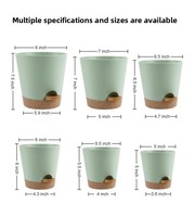 P514 Jardinières auto-arrosantes d'intérieur avec trous de drainage et soucoupes