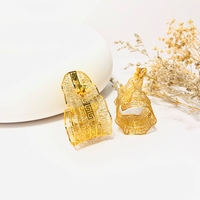 Golden Star Jewelry 2023 Boucles d'oreilles indiennes de luxe en plaqué or de créateur brésilien Dubai pour femmes