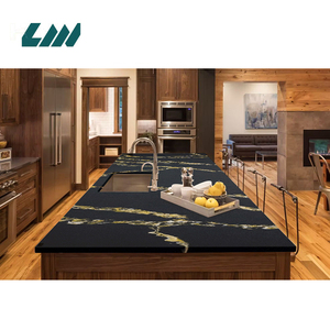 Vàng ngọc thạch anh giá chất lượng cao với 93% thạch anh đen nhà bếp Countertop Bar Top nhà hàng kỹ thuật - Product Image 4