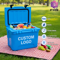 Glacière isotherme moderne personnalisable avec logo, en PE, portable et réutilisable, 20L, avec poignée métallique, sécurisée pour les aliments, conservation de la glace pendant 5 jours