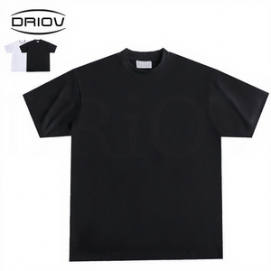 T-Shirt in cotone pesante oversize con collo stretto 270g t-Shirt in cotone da strada maglietta Unisex di alta qualità - Product Image 1