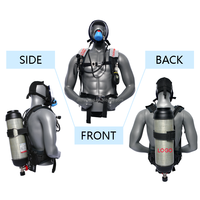 Respirateur à air à pression positive SCBA avec affichage HUD, système d'alarme PASS, appareil respiratoire autonome pour la lutte contre l'incendie
