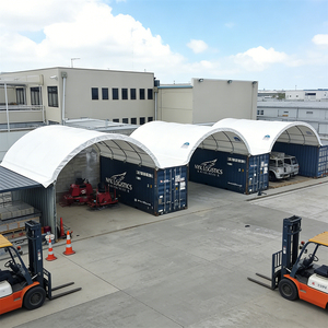 Dış Mekan Hızlı Kurulum Konteyner Barınağı PVC Sivri Çatılı Ağır Hizmet Tipi Tente, Nakliye Konteyneri Depolaması İçin - Product Image 3