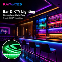 Bande LED COB RGBCCT Raymates 840 LED, bande LED RGBW, RGB+3000K, 24V, 12mm, pour la décoration de la pièce/l'hôtel/du bureau, garantie 3 ans